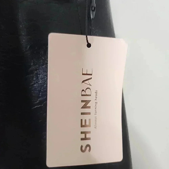 Sleek and Chic: Shein Bae Faux Leather Black Mini Skirt (Size Large, NWT) - Picture 8 of 8